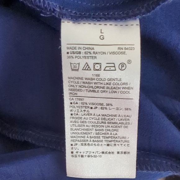 Banana Republic Blue Boxy 3/4 Sleeve Blouse - Picture 6 of 6